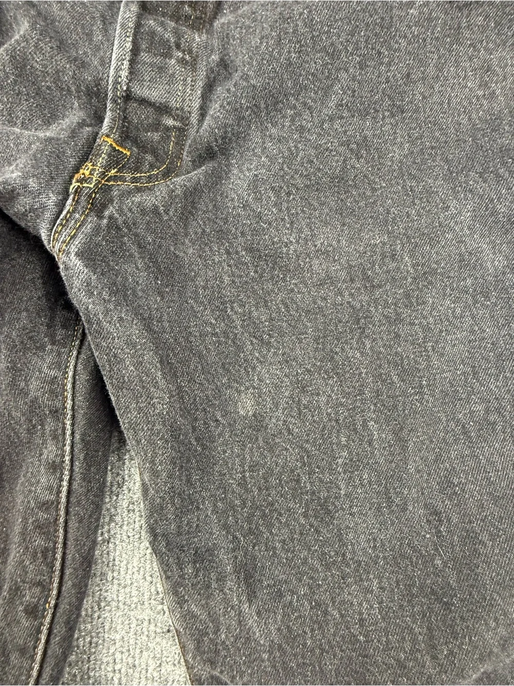 Levi's 501 Men's Black Straight Jeans, Size 42x27 (hemmed)